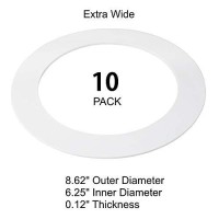 10 Pack Gloss White Goof Trim Ring For 8