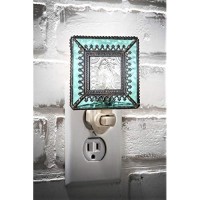 Blue Night Light Decorative Accent Lite Wall Plug In Nightlight For Hallway Bedroom Bathroom Nursery Kitchen Aquamarine Home Dacor J Devlin Ntl 166