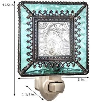 Blue Night Light Decorative Accent Lite Wall Plug In Nightlight For Hallway Bedroom Bathroom Nursery Kitchen Aquamarine Home Dacor J Devlin Ntl 166