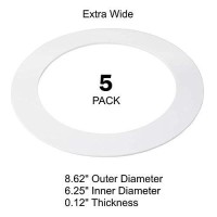 5 Pack Gloss White Goof Trim Ring For 8