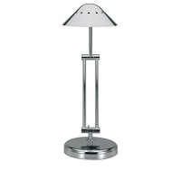 V-Light Desk Lamp, Table Lamp, Desk Light With 3 Point Adjustable Arm, Bedside Lamps, Black Chrome