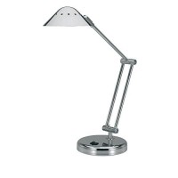 V-Light Desk Lamp, Table Lamp, Desk Light With 3 Point Adjustable Arm, Bedside Lamps, Black Chrome