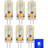 Best To Buy (6-Pack) Brightest 3-Watt G4 Led Bulb 12V Ac/Dc, 48 Smd 3014 Led, 3W Blue Color (Jc10 Bi-Pin 20W Replacement)