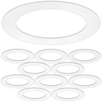 10 Pack Gloss White Goof Trim Ring For 6