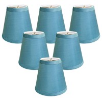 Royal Designs Cs-1006-5Blu-6 Clip On Empire Chandelier Lamp Shade, 3 X 5 X 45, Blue, Set Of 6