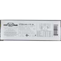 Keystone Electronic Universal Ballast Model: Kteb-240-1-Tp /B - 1 Or 2 Lamp - 120V - 1.00A 50/60 Hz - Ul Listed - Rapid Start (1-Pack)