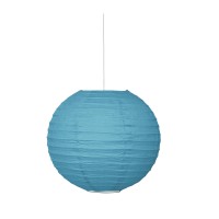 Create an colorful backdrop at any celebration with this Round Teal Paper Lantern Hang this paper lantern from the ceiling or in an archway at the next wedding luau party or bridal shower to add some vibrant color to the room To create an eyecatching disp