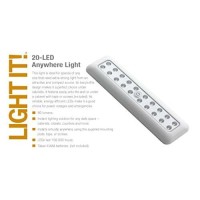 Light It! By Fulcrum, 30017-308 20-Led Anywhere Light, White, Single Pack