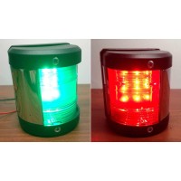 Pactrade Marine Boat Pontoon Led Navigation Light Black Abs Plastic Housing Boats Up To 12M Waterproof Ip:66 Surface Mount 2Nm (Green And Red (Individual))