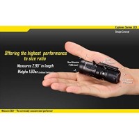 Nitecore Cree Xml2 900 Lm Led Flashlight Secondary Red With 18350 Battery, Black, Left/Right