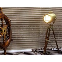 Collectiblesbuy Antique Searchlight Wood Tripod Lamps Led Spotlights Desktop Antique Tripod Style Vintage Marine Electric