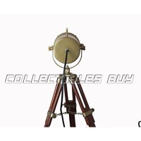 Collectiblesbuy Antique Searchlight Wood Tripod Lamps Led Spotlights Desktop Antique Tripod Style Vintage Marine Electric