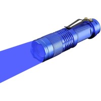 Wayllshine Scalable Blue Led 3 Mode Long Range Blue Beam Blue Light Flashlight, Blue Flashlight Blue Led Flashlight Torch With Blue Light For Night Fishling, Detecting-Blue House