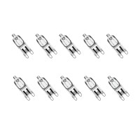 10 Pack Clear Lense Dimmable Q50/G9/Cl/120V G9 Jcd 50 Watt 120 Volt T4 Jd Type Halogen House Hold Light Bulb Hanging Pendant Accent G9 Jcd Round Pin Spot Down Lamp Chandelier Sconce 50W 120V Lighting