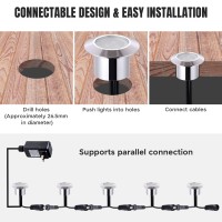 Features Inground Deck Lighting 15 pack LED Deck Lights each with 3 cool white LED beads much brighter than others only with 2 LED beads designed to light up your path for safer walking at night perfect for outdoor decoration adding ambiance to every corn