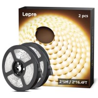 Le 12V Led Strip Light, Flexible, Smd 2835, 300 Leds, 328Ft Tape Light For Home, Kitchen, Party, Christmas And More, Non-Waterproof, Warm White, Pack Of 2(Not Include Power Adapter)