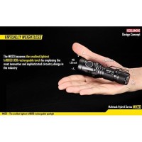 Nitecore Mh20 Cree Xm-L2 U2 1000 Lm Led Usb Rechargeable Flashlight, Black, Left/Right