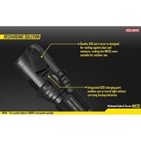 Nitecore Mh20 Cree Xm-L2 U2 1000 Lm Led Usb Rechargeable Flashlight, Black, Left/Right