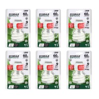 Feit Bpesl13T/Gu24 60W Equivalent Cfl Twist Gu24 Base Bulb (Pack Of 6), Soft White