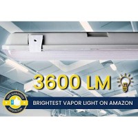 Orilis 2 Ft 36W Commercial Indoor/Outdoor Integrated Vapor Tight Water Resistant Anti-Fogging Led Fixture - 6500K - 3,600 Lumens