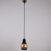 Unitary Farmhouse Pendant Lights Kitchen Island, Kitchen Light Fixtures, Vintage Dining Room Light Fixture With 1 E26 Bulb Socket, Black Metal And Glass Jar Chandelier, Ceiling Pendant Light Fixtures