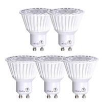 Bioluz Led 5 Pack Commercial Grade Gu10 50W Replacement (Uses Only 6.5 Watts) Dimmable 3000K 120V Ul Listed