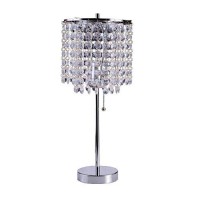 Ore International 8315C Deco Glam Table Lamp, 2025, Metal, Silver