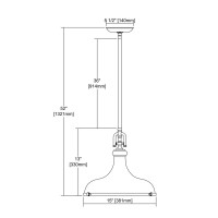 Rutherford 18'' Wide 1-Light Pendant - Oil Rubbed Bronze