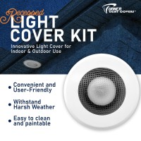 Recessed Light Cover Kit For Indoor And Outdoor Ceiling - Replacement Kit For Canned Lighting Fixtures, And Led Retrofit Downlights, Includes Mounting Ring, Trim Plate, And Screen, Paintable - 2 Packs