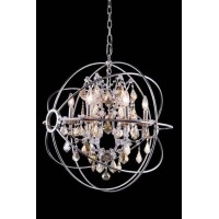 Shades of the past and present merge with new age design to create the geneva The old world feel of a classic crystal chandelier suspended in the modern take on the gyroscope Many finishes and shades of crystal make this a custom classicFeaturesType Penda