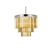 crystal bars in clear or rich and vibrant hues of gold or silver exploding with prisms layered in circular or rectangular shapes The Sydney will satisfy your desire to hold the past and embrace the future at the same timeFeaturesType Pendant lampStyle Tra