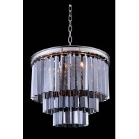 crystal bars in clear or rich and vibrant hues of gold or silver exploding with prisms layered in circular or rectangular shapes The Sydney will satisfy your desire to hold the past and embrace the future at the same timeFeaturesType Pendant lampStyle Tra