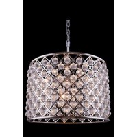 Hand polished clear crystal spheres hang like gems from a forged iron grid The circle meets the square in an explosion of reflection Also comes with multifaceted crystal balls in golden teak or silver shadowFeaturesType Pendant lampStyle Transitionalcolle