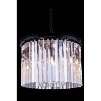 crystal bars in clear or rich and vibrant hues of gold or silver exploding with prisms layered in circular or rectangular shapes The Sydney will satisfy your desire to hold the past and embrace the future at the same timeFeaturesType Pendant lampStyle Tra