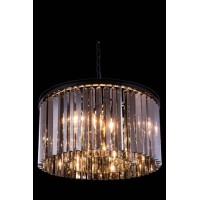 crystal bars in clear or rich and vibrant hues of gold or silver exploding with prisms layered in circular or rectangular shapes The Sydney will satisfy your desire to hold the past and embrace the future at the same timeFeaturesType Pendant lampStyle Tra