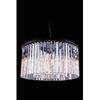 crystal bars in clear or rich and vibrant hues of gold or silver exploding with prisms layered in circular or rectangular shapes The Sydney will satisfy your desire to hold the past and embrace the future at the same timeFeaturesType Pendant lampStyle Tra