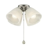 Harbor Breeze 4-Light Brushed Nickel Ceiling Fan Light Kit With Smart Twist And Alabaster Glass Or Shade