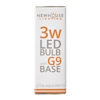 Newhouse Lighting G9 Led Bulb Halogen Replacement Lights, 3W (25W Equivalent), 260 Lumens, 120V, 3000K