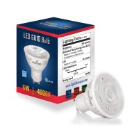 Light Blue (4 Pack) Led 6-Watt Dimmable 50W Equivalent, Gu10 Mr16 High Power Cool White Light Bulbs, Ul-Listed