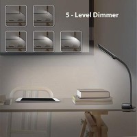 Trond Led Desk Lamp With Clamp, 1000Lm Bright 25 Lighting Modes Dimmable With Usb Charging Port, Gooseneck Eye-Caring Reading Light, Auto Timer, Touch Clip On Light For Bed Bedside Dorm Room Painting