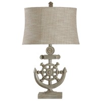 Style Craft L38246 Bokava 2 Nautical Anchor Table Lamp, 29 X 15 X 15