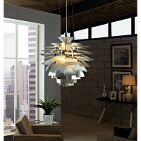 DETAILS Cast a warm glow in your entryway or living room with this lovely chandelier showcases brushed aluminum petals and a light source hidden at center Product Chandelier Material Natural Aluminum Leaf Chrome Arc Color Silver Features For home or comme