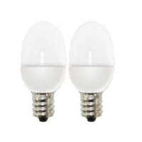 Ge Lighting Led Night Light Bulb (0.5 Watt), 3 Lumen, C7 Light Bulbs With Candelabra Light Bulb Base, 2-Pack Led Small Light Bulbs, Clear, 8.6-Year Life, (13887)