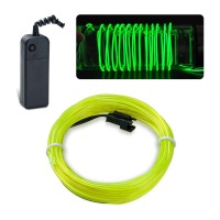 Lychee 9Ft El Wire Neon Glowing Strobing Electroluminescent Light El Wire Wbattery Pack For Parties Halloween Decoration Gree