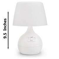 Ivation 12-Led Battery Operated Motion Sensing Table Lamp - Dual Color Range - Available Settings Include Manual & Automatic Motion & Light Sensing, White