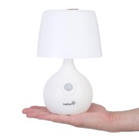 Ivation 12-Led Battery Operated Motion Sensing Table Lamp - Dual Color Range - Available Settings Include Manual & Automatic Motion & Light Sensing, White