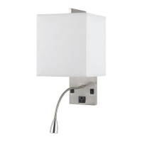 Cal Lighting LA8029WL1BS Transitional One Light Wall Lamp in Pewter Nickel Silver finish 800 inches One Light Wall Lamp from the Transitional One Light Wall Lamp in Brushed Steel finish 800 inches