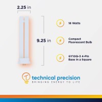 Technical Precision 18W Cfl Bulb Replacement For Fpl18Exn Light Bulb Osram 133531 Gy10Q3 4 Pin Base 5000K Daylight Compact F