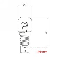 2 Pack, Fulfilled By Amazon, Wsdcn E14 T22 15W 120V 120 Volt (110V~130V) Oven Light Bulb Oven Lamp Heat Resistant Bulb 300'C