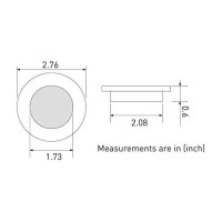 We have this light in 6pack Please search ASIN B0105KS95C on amazon Specifications Input voltage 12V DC Current draw 150mA Wattage 2W Luminous flux 120 lumens Lighting color warm white Lighting angle 120 degrees Bezel 276inch silver Chrome finish Cutout 2